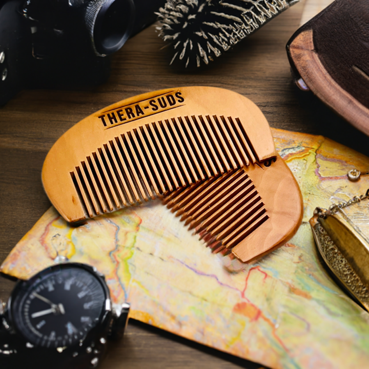 NATURAL WOODEN BEARD COMB